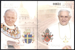 Panama HB 51 2007 Homenaje A SS. Juan Pablo II Y Benedicto XVI MNH - Panama