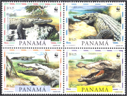 Panama 1138/41 1997 Fauna Cocodrilos MNH - Panama