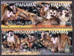 Panama 1249/52 2007 WWF Mono Ardilla MNH - Panama