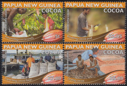 Papúa Y New Guinea 1439/42 2011 Flora Cacao Producción MNH - Papouasie-Nouvelle-Guinée