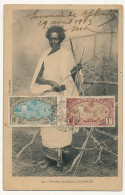 CPA - DJIBOUTI - Vendeur De Lances à Djibouti - Timbrée Coté Vue - 1913 - Gibuti