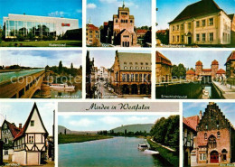 73046630 Minden Westfalen Hallenbad Dom Stadtbuecherei Kanalbruecke Rathaus Scha - Minden