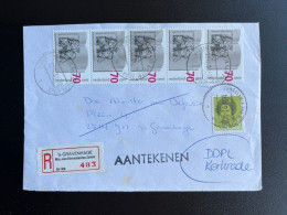 NETHERLANDS 1991 REGISTERED LETTER 'S GRAVENHAGE MIN.  BINNENLANDSE ZAKEN 27-11-1991 NEDERLAND AANGETEKEND - Storia Postale
