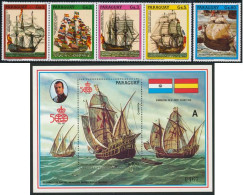 COL Paraguay 2326/30 + HB 1987 Colon  Columbus MNH - Paraguay