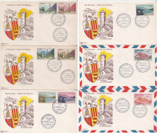 Andorra 6 FDCs, 2 Fr Missing From Set - FDC