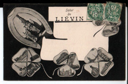 Salut De Liévin. De Jeanne Marie à Mme Et M. Baptissard Et Albert Petit à Paris. - Lievin