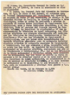 Documento Militar Mecanografiado. Consulta De Sucesión De Mandos. Rincón Del Medik 1950 - Malta