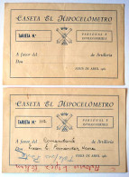 Lote De Dos Tarjetas Para La Caseta El Hipocelómetro. Feria De Abril De 1961 - Malta