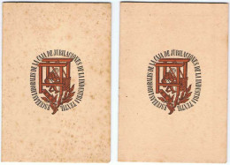 Escuelas Laborales De La Caja De Jubilaciones De La Industria Textil. Calificaciones. Lote 2 Tarjetas - Malta