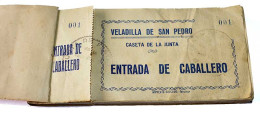 Librillo Con 146 Entradas De Caballero Para Veladilla De San Pedro - Malta