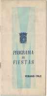 Programa De Fiestas Guipúzcoa Verano 1962 - Malta