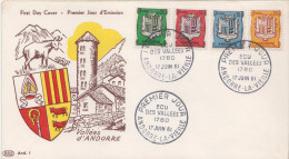 Andorra Set On FDC - Buste