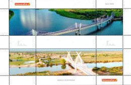 BOTSWANA, 2022, MNH,BRIDGES, BOATS, SHEETLET - Ponti