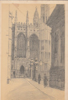 CB99. Vintage Postcard. Cambridge. By Walter M Keesey. Clare Gate And King's Chapel. - Cambridge