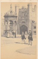 CB89. Vintage Postcard. Cambridge. By Walter M Keesey. Fountain Ct,Trinity College. - Cambridge