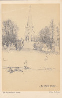 CB70. Vintage Postcard. Harrow. By Walter M Keesey. The Parish Church. - London Suburbs