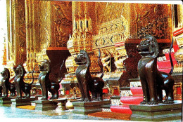 CB23. Postcard.Brass Lions Outside The Phra Keo Wat, Bangkok, Thailand - Tailandia