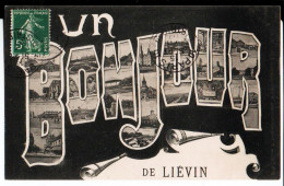 Un Bonjour De Liévin. De Jeanne Marie à Mme Et M. Baptissard à Paris. Edit. J. Delépine Desaulty, Librair Papeterie 1907 - Lievin