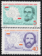 Polonia Poland 2843/44 1986 25 Aniversario Del Tratado Antártico MNH - Otros & Sin Clasificación