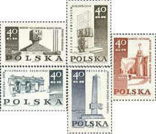 Polonia - 1732/36-F - 1968 Monumentos Martirio Y Lucha Fijasellos - Other & Unclassified