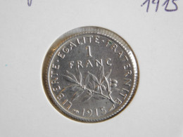 France 1 Franc 1915 SEMEUSE (650) Argent Silver - 1 Franc