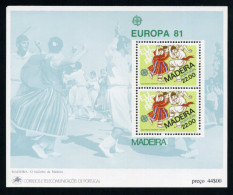 Madeira HB 2 1981 Europa Folklore Bailes Regionales MNH - Autres & Non Classés