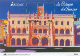 Portugal - 76-HB - 1990 Cent. De La Estación De Rossio Edificio Hojita Bloque  - Other & Unclassified