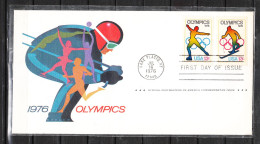 U.s.a.   - 1976. Olympics Innsbruck 1976. Busta 1^ Giorno. First Day Of Issue - Hiver 1976: Innsbruck