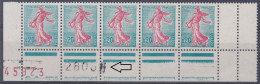 18163 Variété : N° 1233 Type Semeuse Numéro De Planche Noir Remplaçant Le Rouge  ** - Unused Stamps