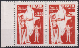 1958 Brasilien ** Mi:BR 945, Sn:BR 880, Yt:BR 662, 10th Spring Games, Rio De Janeiro, Archers, Bogenschiessen - Ongebruikt