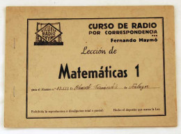 Curso De Radio Por Correspondencia. Lección Matemáticas 1. Fernando Maymó - Craft, Manual Arts