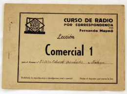 Curso De Radio Por Correspondencia. Lección Comercial 1. Fernando Maymó - Craft, Manual Arts