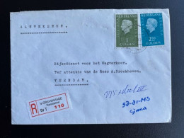 NETHERLANDS 1975 REGISTERED LETTER 'S GRAVENHAGE THERESIASTRAAT TO VEENDAM 03-11-1975 NEDERLAND AANGETEKEND - Briefe U. Dokumente