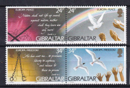 169 GIBRALTAR 1995 - Y&T 719/22 - Oiseau Main - Neuf ** (MNH) Sans Charniere - Gibraltar