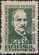 1958 Brasilien ** Mi:BR 950, Sn:BR 885, Yt:BR 666, Centenary Of The Birth Of General Lauro Sodré - Statesman - Nuovi