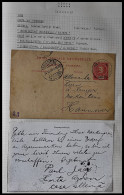 1908 PORTUGAL AZORES AÇORES HORTA TO HANNOVER Stationery Card GERMANY KING CARLOS I 20 Rs ROSE WITH POSTMARK SEE DETAILS - Horta