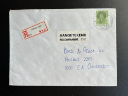 NETHERLANDS 1991 REGISTERED LETTER PERNIS RT TO AMSTERDAM 23-10-1991 NEDERLAND AANGETEKEND - Brieven En Documenten