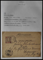 1907 PORTUGAL AZORES AÇORES HORTA TO DETMOLD  GERMANY Stationery Card KING CARLOS I 20 Rs ROSE WITH POSTMARK SEE DETAILS - Horta