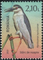 Roumanie 2021 Oblitéré Used Oiseau Nycticorax Nycticorax Bihoreau Gris Y&T RO 6675 SU - Used Stamps