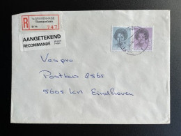 NETHERLANDS 1993 REGISTERED LETTER 'S GRAVENHAGE THOMSONLAAN TO EINDHOVEN 30-12-1993 NEDERLAND AANGETEKEND - Briefe U. Dokumente