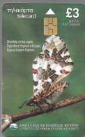 CARTE-PUCE-CHYPRE-Gem6-09/2001-3£-PAPILLON- Utilisé-TBE/RARE - Butterflies