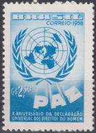 1958 Brasilien ** Mi:BR 951, Sn:BR 886, Yt:BR 668, 10 Years Of Universal Human Rights Declaration - Neufs