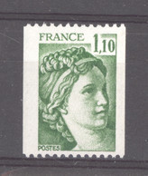 France  :  Yv  2062a  **       Numéro Rouge - 1977-1981 Sabine De Gandon