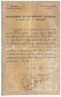 BACCALAUREAT DE  L'ENSEIGNEMENT SECONDAIRE-2 PARTIE 1 SERIE PHILOSOPHIE  AIX 1918 - Diplomi E Pagelle