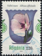 Roumanie 2023 Oblitéré Used Plantes Médicinales Althaea Officinalis Guimauve Officinale Y&T RO 6960 SU - Oblitérés