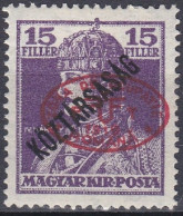 Hongrie Debrecen 1919 Mi 57a MH * Roi Charles IV    (A8) - Debreczin