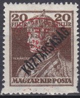 Hongrie Debrecen 1919 Mi 58a MH * Roi Charles IV   (A8) - Debrecen