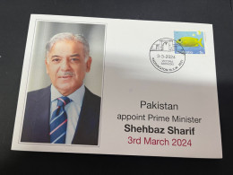 5-3-2024 (2 Y 12) Pakistan Appoint New Prime Minister Shehba Sharif (3-4-2024) - Pakistan