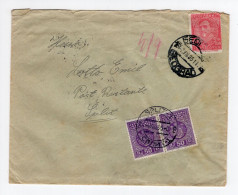 1935. KINGDOM OF YUGOSLAVIA,SERBIA,BELGRADE TO SPLIT COVER,2 X 50 PARA POSTAGE DUE IN SPLIT - Strafport