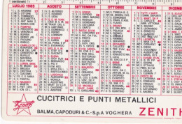 Calendarietto - Coccoina - Zenith - Voghera - Anno 1985 - Petit Format : 1981-90
